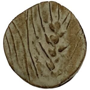 Wheat Press Clay Pin  2" x 2" Handmade Design